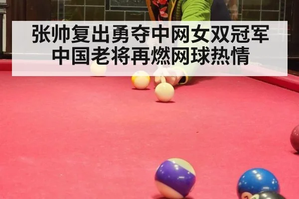 张帅复出勇夺中网女双冠军 中国老将再燃网球热情